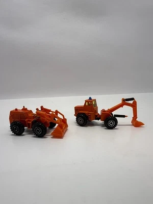 Cargador frontal Zylmex ZEE TOY P308 + excavadora hidráulica P318 naranja fundido a presión Foto 1 de 4
