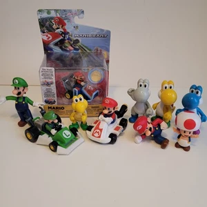 Lotto 10 action figure Super Mario Brothers Kart Mario Luigi Rospo Yoshi descrizione! - Foto 1 di 23
