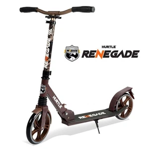Hurtle Adjustable Lightweight and Foldable Kick Scooter High Impact Wheels - Picture 1 of 7