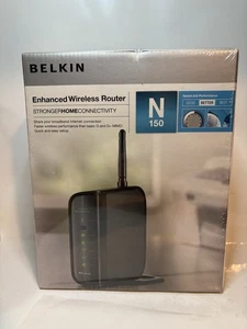 Belkin Enhanced Wireless WiFi Router N150 Stronger Home Connectivity Brand New - Picture 1 of 6