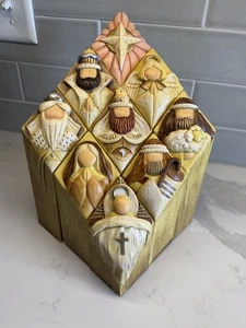 Belén Pilar del Cielo Enesco con versículos bíblicos por Kim Lawrence 9 piezas 2009 - Imagen 1 de 5