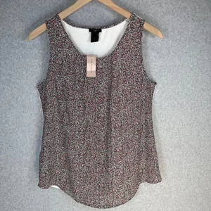 Ann Taylor Petite Damen Blumenmuster ärmelloses Top MP Baumwolle Polyester neu mit Etikett - Bild 1 von 8