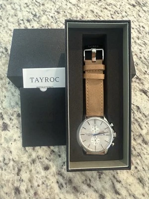Tayroc Reloj Cronógrafo Cuarzo Hombre Nueva Batería Correa Ajustable Fecha Dial 42mm Foto 1 de 3