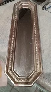vintage homco Home Interiors wall mirror gold frame 5x18 Horizontal Vertical - Picture 1 of 3