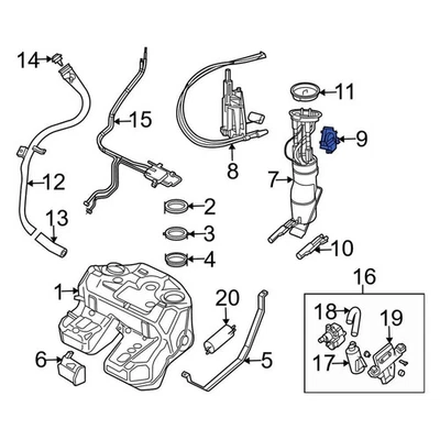 For Land Rover Range Rover 03-05 Land Rover Left Fuel Tank Sending Unit Foto 1 de 2