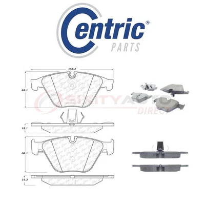 Centric Ceramic Disc Brake Pads w Shims for 2012-2017 BMW 640i 3.0L L6 - wf Foto 1 de 4