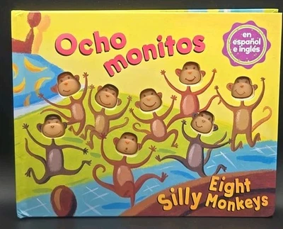 Eight Silly Monkeys Hardcover By Steve Haskamp English Spanish - Image 1 of 3
