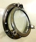 Vintage 15" Window Antique Ship Glass Wall Decor Canal Boat Porthole Gift