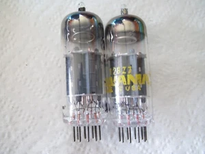 SYLVANIA 12BZ7 GREY PLATE  PLATINUM  MATCHED  PAIR TV7 tested - Picture 1 of 6
