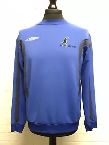 Maglione Maglione Uomo Umbro Blu Manica Lunga Calcio Allenamento Taglia Media - Foto 1 di 9