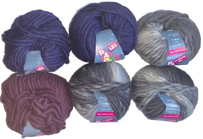 300 g  RAGAZZA  LEI  COLOR + LEI  COLOR  MIX - Reine Merinowolle - Bild 1 von 3