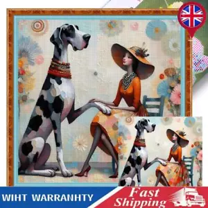 Full Embroidery Eco-cotton Thread 11CT Printed Old Lady Cross Stitch Kit 40x40cm - Picture 1 of 11
