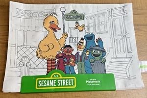 Juego de 6 manteles de tela Sesame Street Big Bird Oscar the Grouch & Friends NUEVO - Imagen 1 de 4