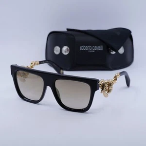 New Roberto Cavalli SRC014M 700G Black/Gold/Brown 57-17-140 Sunglasses - Picture 1 of 6