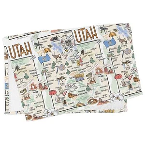 16"x24" Utah Map Towel is 100% Microfiber Waffle Weave Help You Explore in De... - Picture 1 of 6