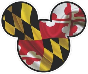 Adesivi decalcomanie auto/finestra bandiera del Maryland - Set di tre - Foto 1 di 2