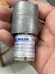 QTY 1 MOLON GEAR MOTOR 12 VDC INDEX, ROBOT ETC 882:1 RATIO POWERFUL 4 RPM @ 12V - Picture 1 of 23