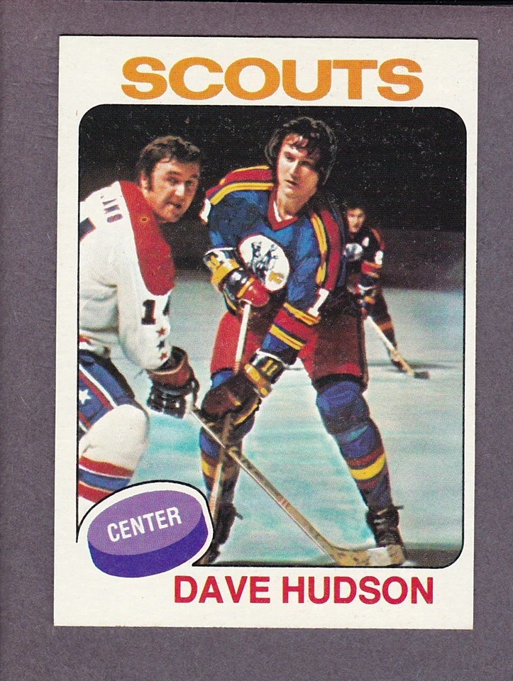 1975-76 Topps Hockey Dave Hudson #122 Kansas City Scouts NM/MT - Image 1 of 1
