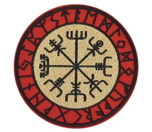 Vegvisir Patch Icelandic Magical Stave Viking Odin Compass Norse Mythology Logo - Picture 1 of 2