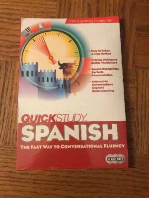 The Learning Company - Quick Study Spanish 3 CD Set! New & Sealed!  - Image 1 of 2