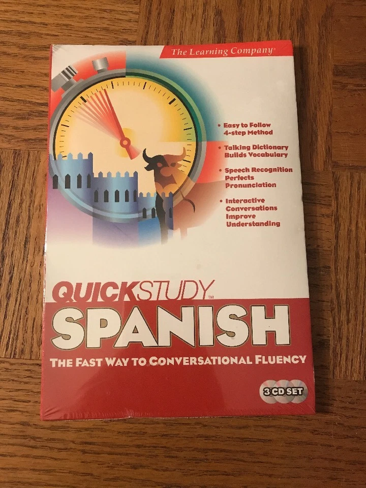 The Learning Company - Quick Study Spanish 3 CD Set! New & Sealed!  - Image 1 of 2