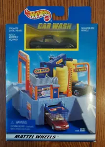1998 Mattel Hot Wheels Car Wash & Black Chevrolet Corvette W/ White Interior - Picture 1 of 3