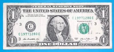 1997 December 8 Birthday Note $1 One Dollar Bill C 19771280 E ( 1997 - 12 - 8 _) - Image 1 of 2