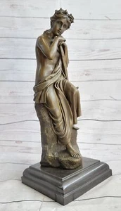Wachsausschmelz Hotcast Bronze Skulptur schöne Frau ruht Jugendstil Deko Art - Bild 1 von 7