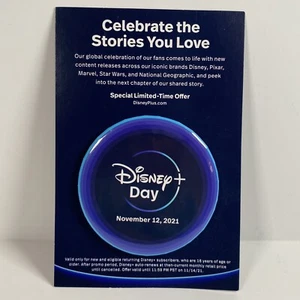 Prendedor Botón Conmemorativo Día Disney Plus Parks 2021 12 de noviembre de 2021 - Imagen 1 de 1