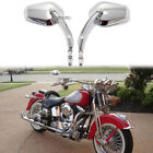 Chrome Motorcycle Rearview Mirrors For Harley Softail Springer Heritage Classic
