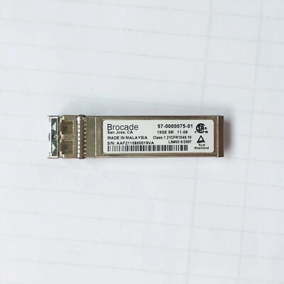 Genuine Brocade 10G-SFPP-SR 57-0000075-01 10GE SR 850nm 10GbE SW SFP+ - Image 1 of 4