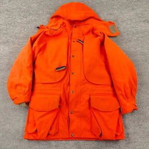 Vintage LL Bean Jacke Herren Large Blaze Orange Jagd Angeln Parka Scheune 80er USA - Bild 1 von 24