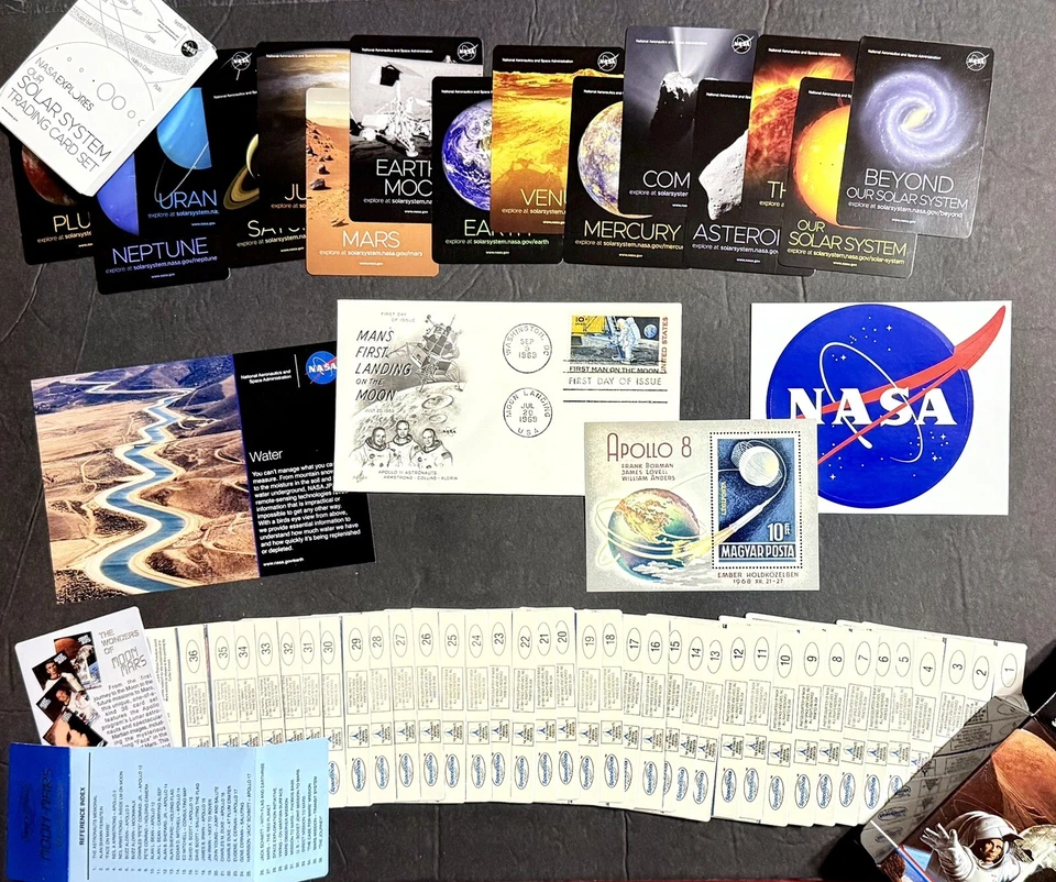 StampTLC NASA Space C76 Super-Lot 57+ Piece Apollo 11 FDC Planets Moon Card Sets - Image 1 of 4