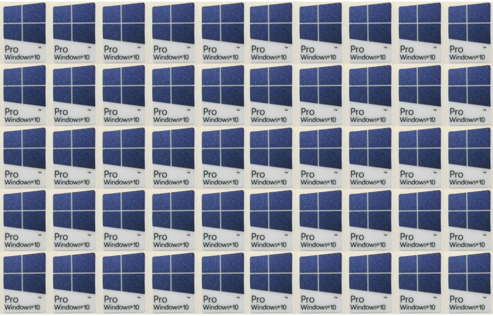 50 Piezas Pegatina para Window 10 Pro Color Azul Violeta Brillo 16mm x 23mm Foto 1 de 1