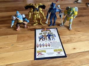 Serie completa 1 - Mighty Morphin Power Rangers 4 alieni spaziali malvagi + backboard - Foto 1 di 6