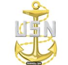 USN Chief Petty Officer (Fouled  Anchor) Car Decal/sticker 6.5x4.1