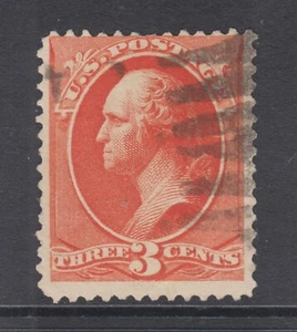 US Sc 214 used 1887 3c vermillion Washington F-VF - Picture 1 of 1