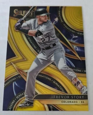 2020 Panini Select Sensations Gold Prizm #5 Trevor Story #10/10 Only - Image 1 of 2