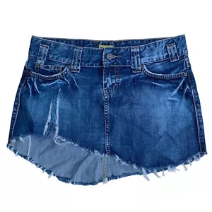 Pepe Jeans Distressed Ripped Denim Blue Skirt Womens Size Medium Sz M Rare - Picture 1 of 12