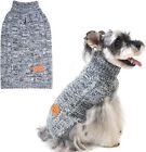 BEAUTYZOO Small Dog Sweater -Turtleneck Pullover Classic Cable Knit Fuzzy Winter