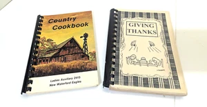 New Waterford Ohio Cookbooks x 2 Ladies Eagles 2415 & Abundant Life Church Vtg - Imagen 1 de 5