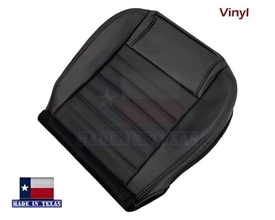 Driver Side Bottom Syn. Cubierta de asiento de cuero 2005 2006 para Ford Mustang GT negra Foto 1 de 4