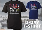 D-Day T Shirt, Normandy Landings, 80th Anniversary 1944-2024, UK Flag Gift Tee