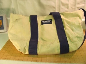 Lands End Zip Top  Weekender Boat Canvas Tote Bag - Picture 1 of 19