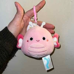 Squishmallows Maribel Butterfly Clip On Plush Pink Stuffed Animal Toy Clip - Picture 1 of 4