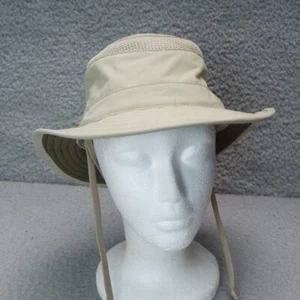 Tilley Endurables Airflo Hat Beige Outdoor Hike Size 7 1/8 Outdoors Hiking Strap - Picture 1 of 9