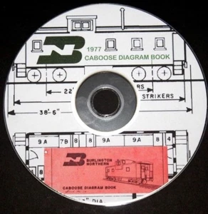 Burlington Northern 77 Caboose Diagram PDF Pages on DVD, BN CS FW DGN NP SPS CBQ - Picture 1 of 7