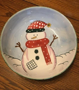 NEW LARGE SNOWMAN SERVING BOWL BY COOK'S BAZAAR - Picture 1 of 4