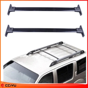 ?For Nissan Pathfinder 2005-2012 Black Front Rear Roof Top Rack Cross Bar 2pcs - Picture 1 of 14