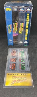 BACK TO THE FUTURE MCA GOLD LOGO TRILOGY BOX VHS 80196+ITALY GOLDEN TICKET 2023 - Image 1 of 4